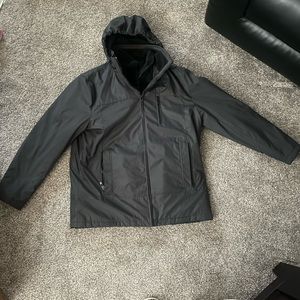 Calvin Klein fleece lined bib coat w/ hoodie